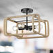 Camden 4 Light 15.75 inch Matte Black Semi-Flush Ceiling Light